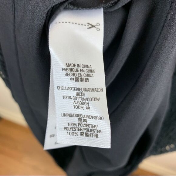 Juicy Couture Black Linear Lace Guipure Cocktail Dress Sz 2 Exposed Gold Zipper - Picture 14 of 16